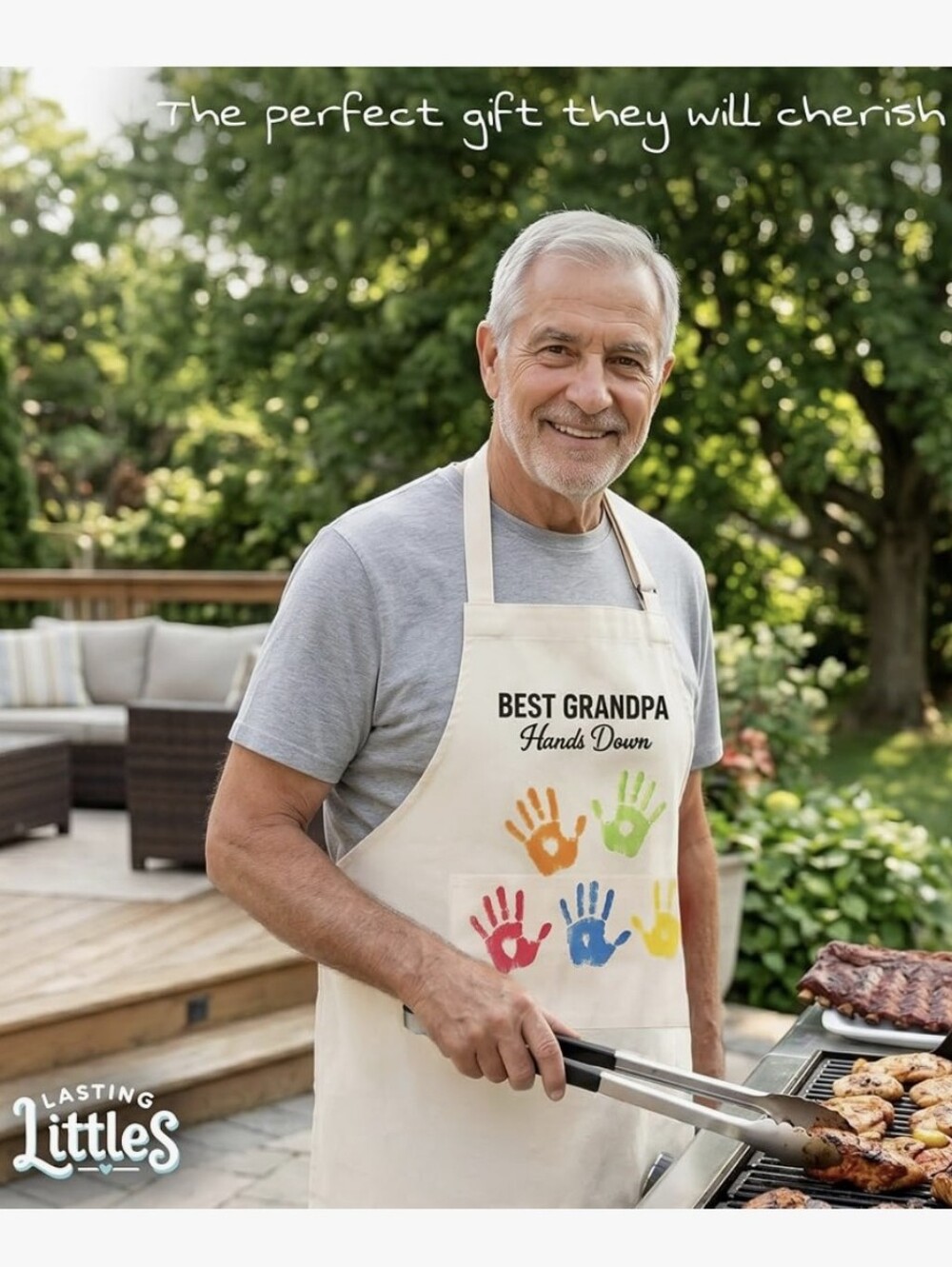 BEST GRANDPA Hands Down Apron